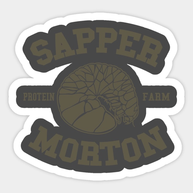 Sapper Morton Protein Farm Sticker by MindsparkCreative